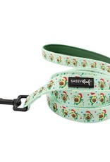 Sassy Woof Holiday Jingle Bell Guac Fabric Leash