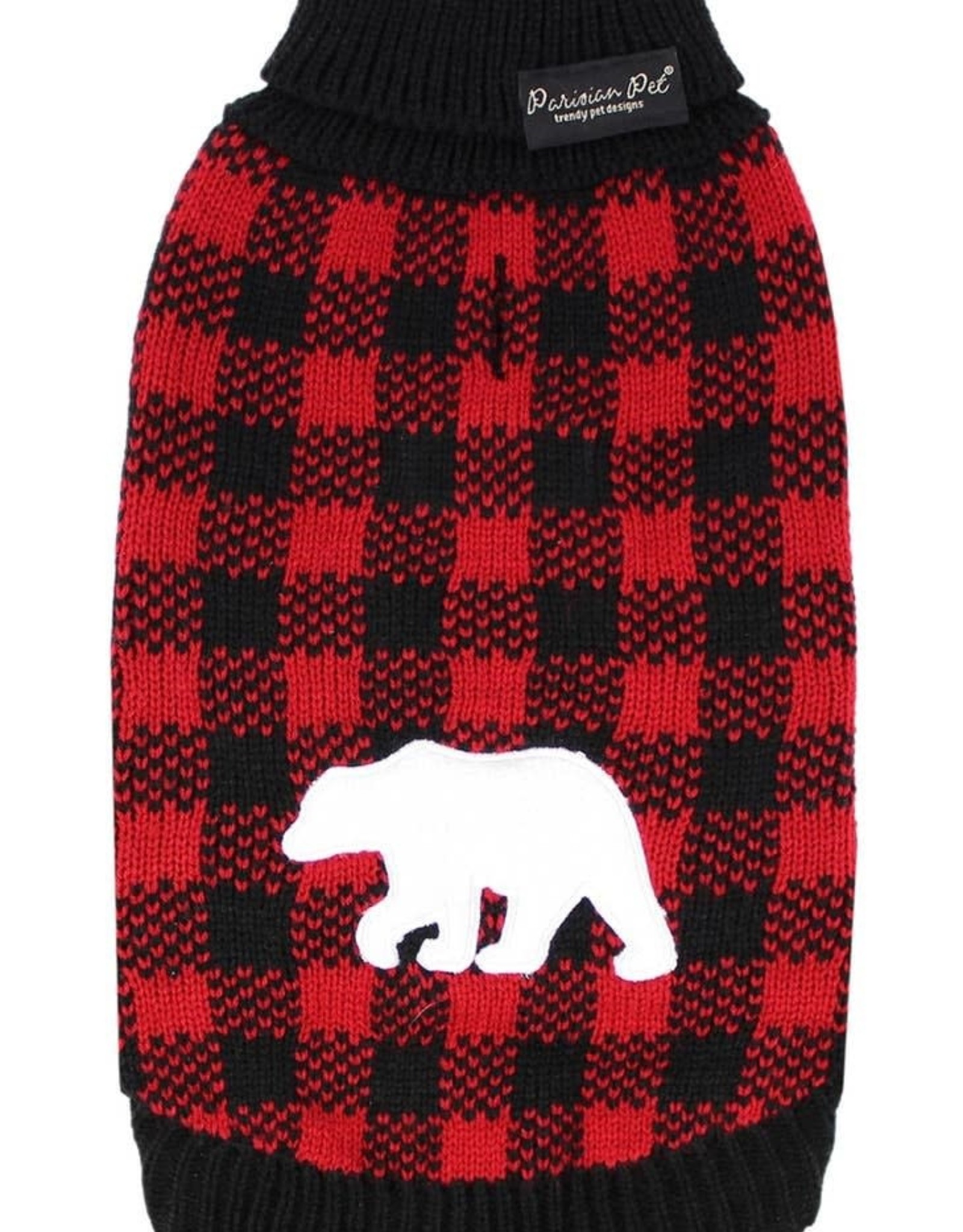 Buffalo Checkered Sweater Red Bear