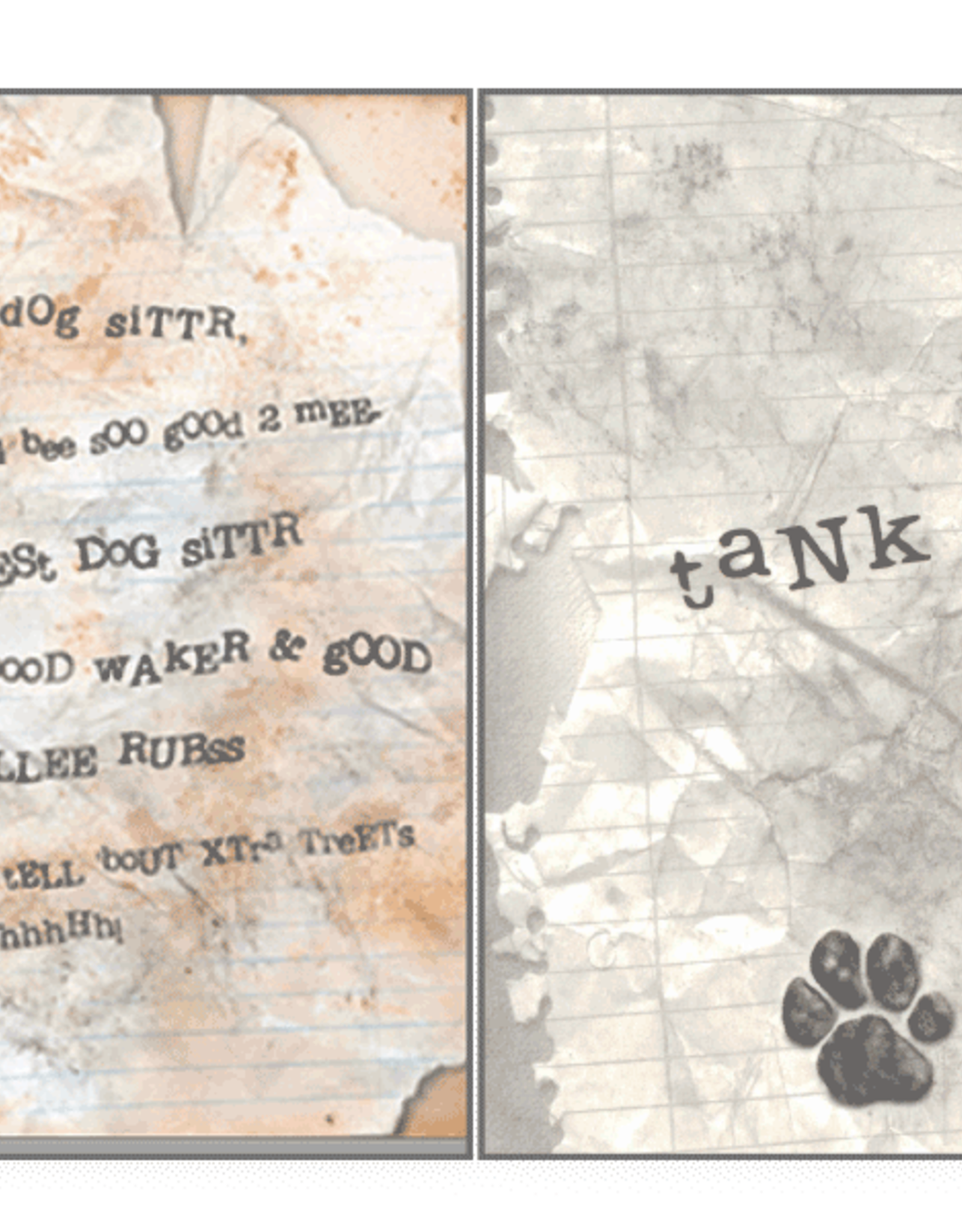 Dog Speak Dog Speak Card - Pet Sitter - Dog Sitter Letter