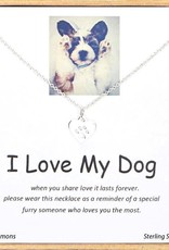 Zoey Simmons I Love My Dog Heart Boxed Charm Necklace
