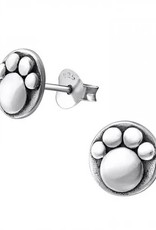 Zoey Simmons Sterling Silver Paw Print Stud Earrings