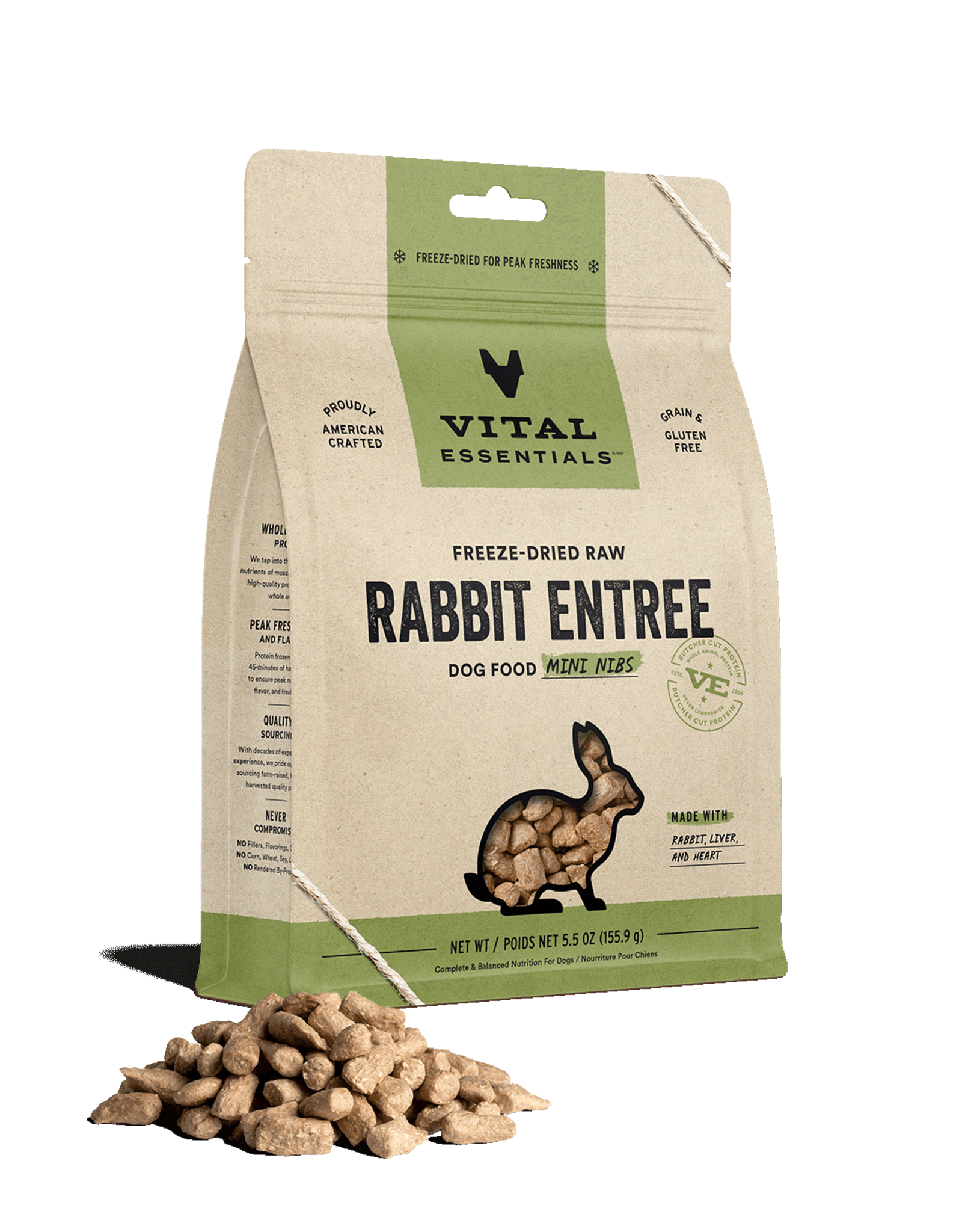 Vital Essentials Vital Essentials Dog Freeze-Dried Rabbit Mini Nibs