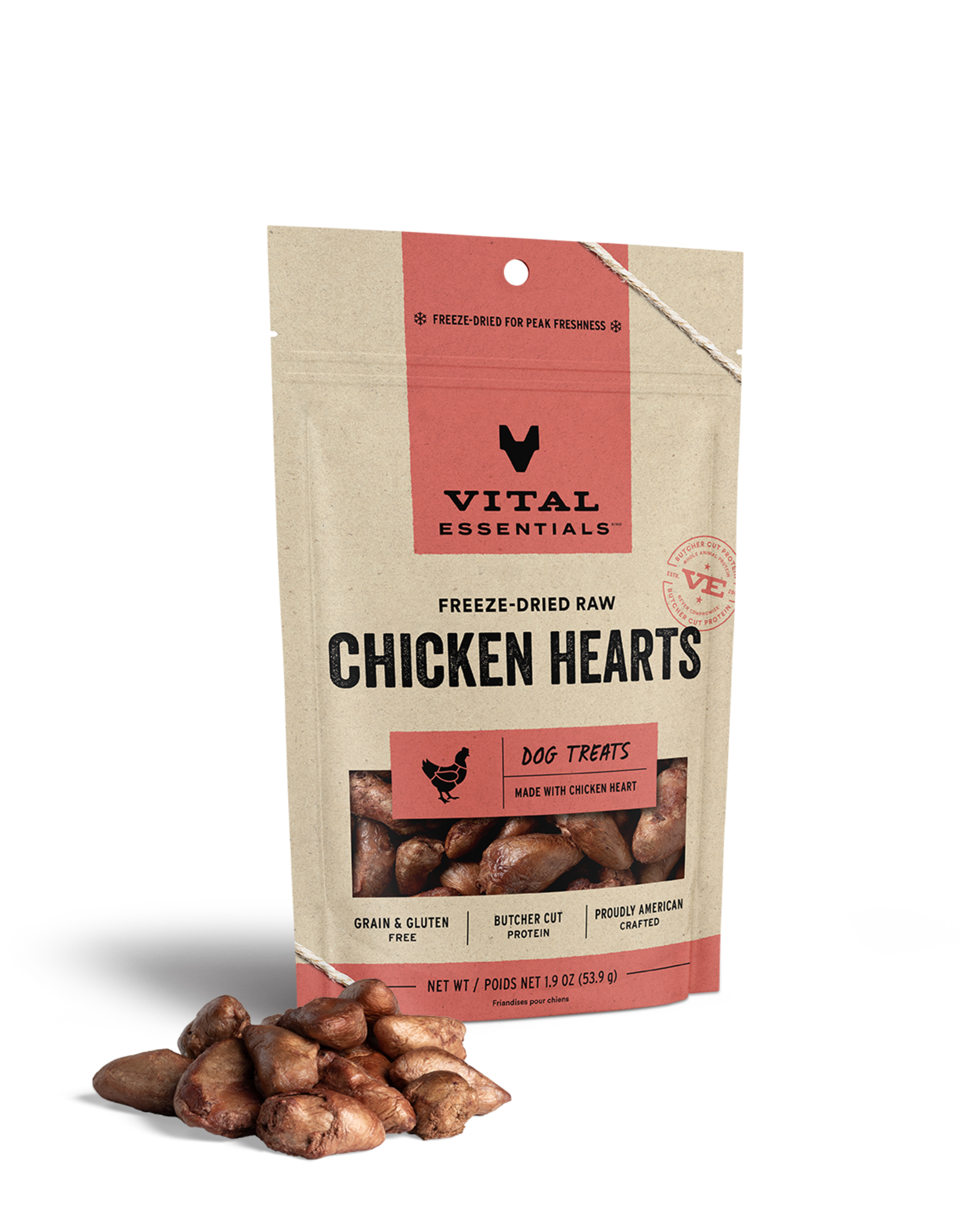 Vital Essentials Vital Essentials Dog Treat Chicken Hearts