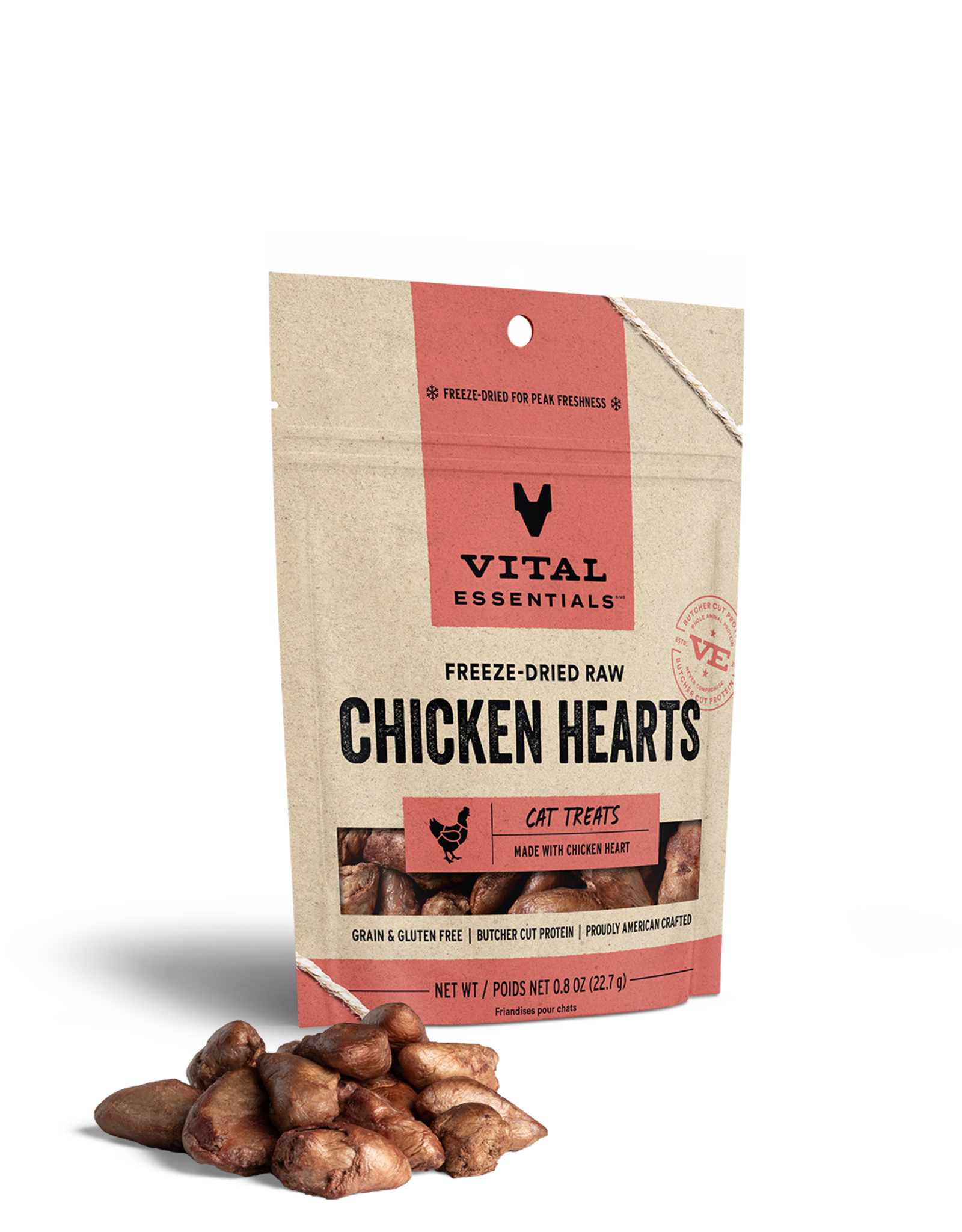 Vital Essentials Vital Essentials Cat Treats Chicken Hearts