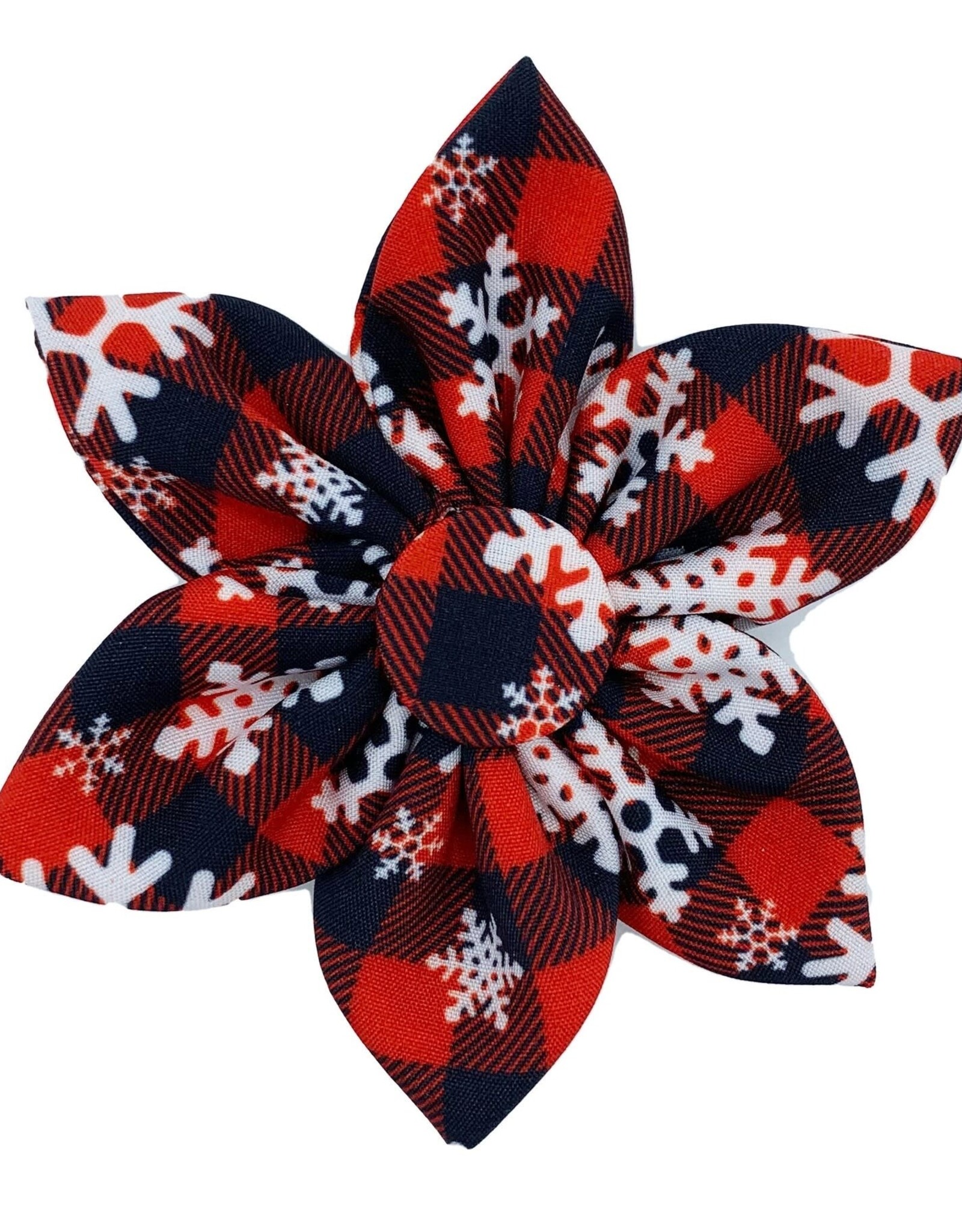 Holiday Buffalo & Snow Pinwheel Collar Attachment