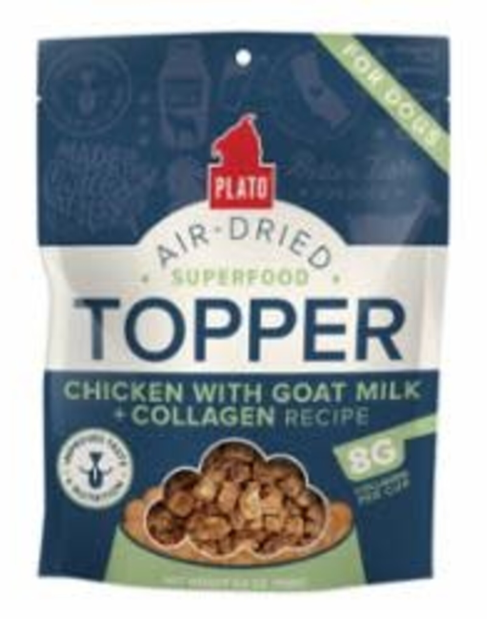 Plato Pet Treats Plato Chicken with Goat Milk & Collagen Topper