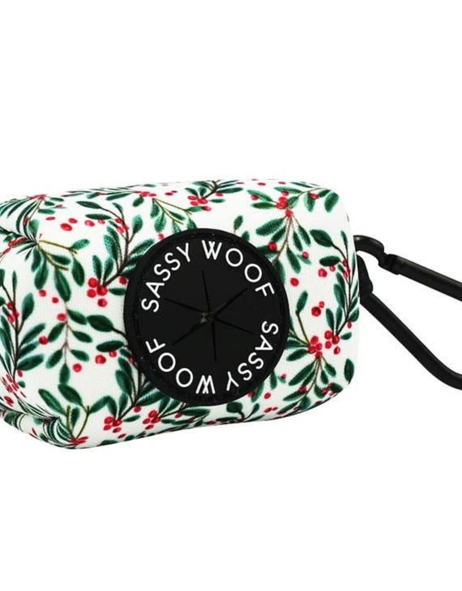 Sassy Woof Holiday Waste Bag Holder - Under the Mistletoe