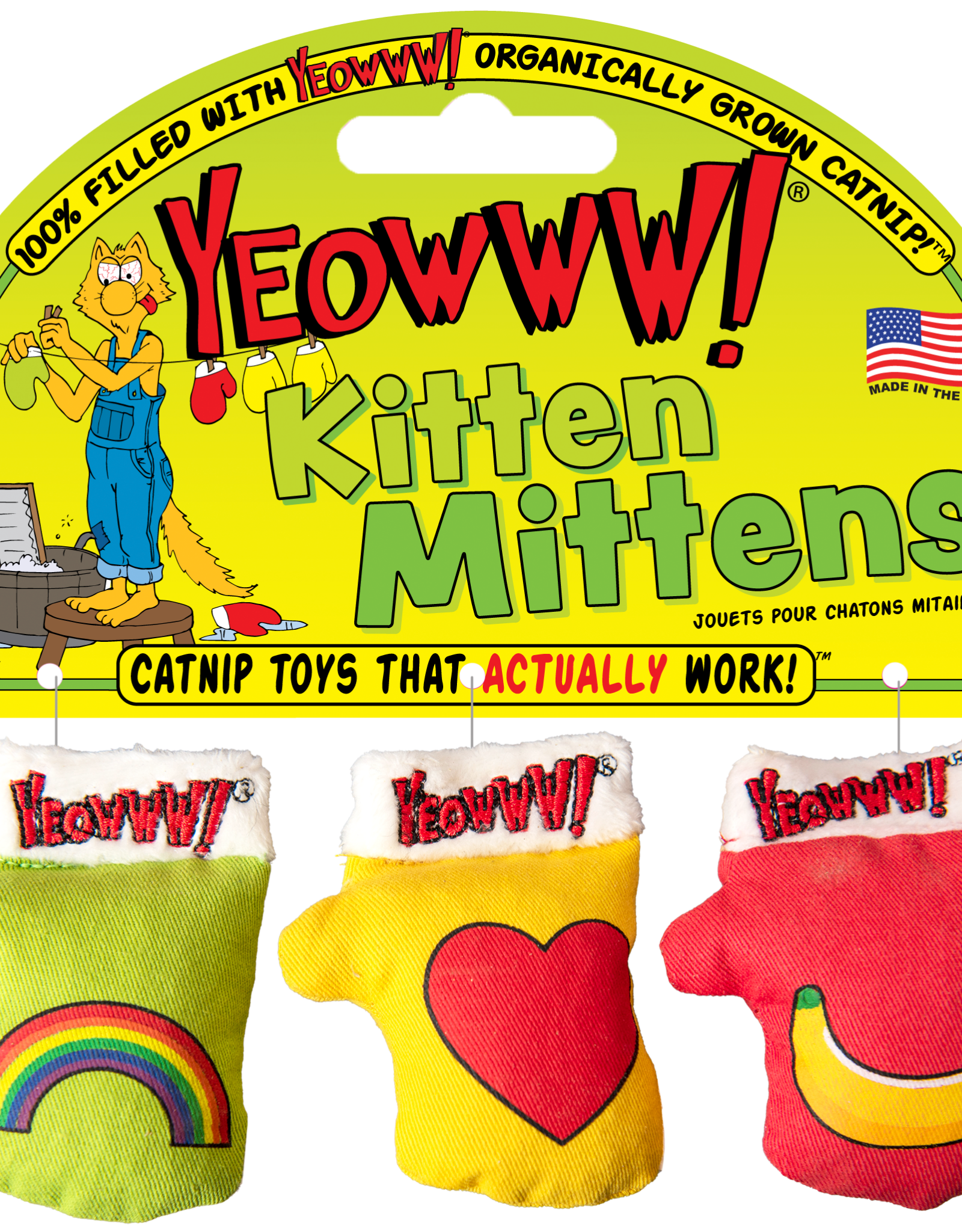 YEOWWW! Cat Holiday Kitten Mittens 3 Pack