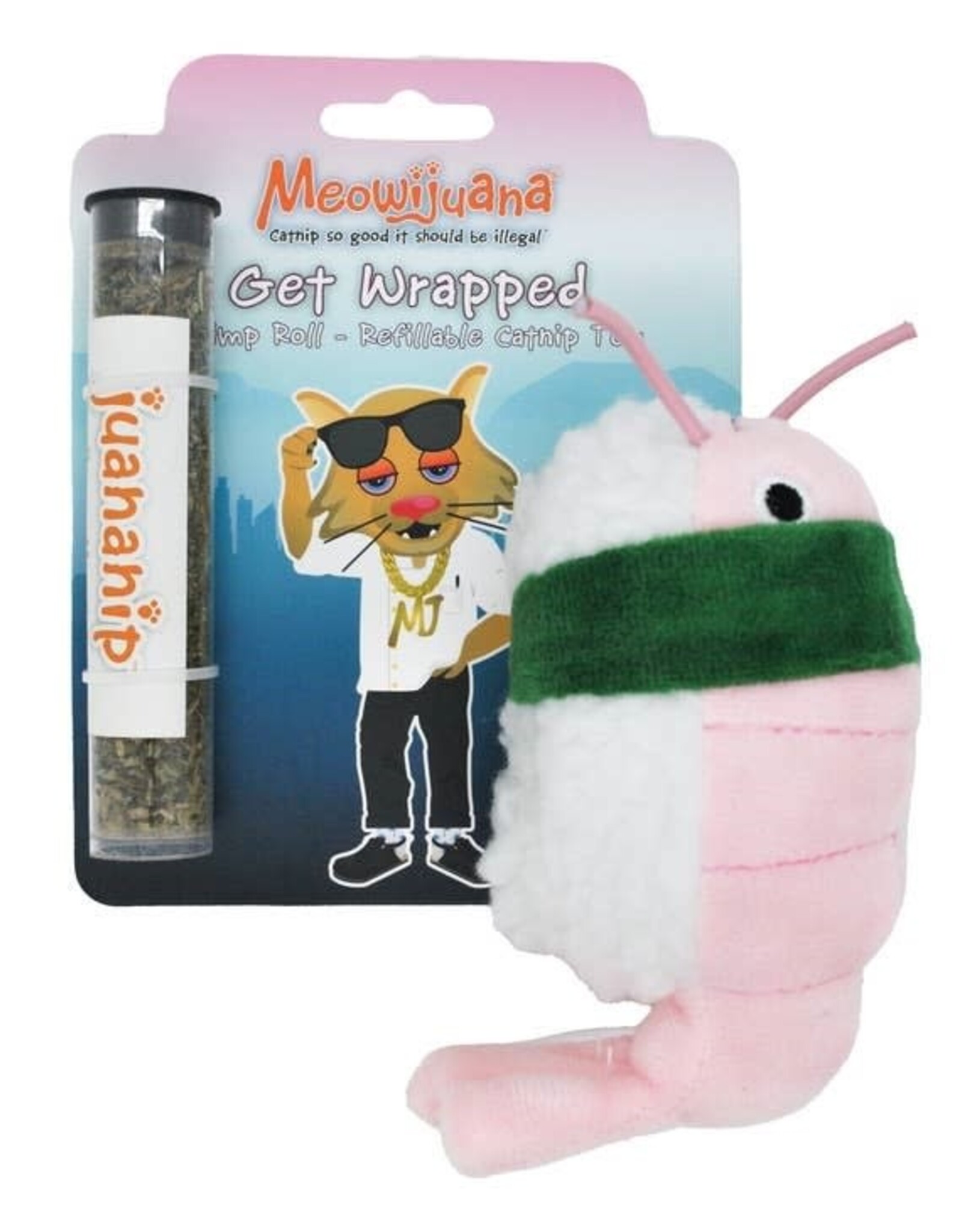 Meowijuana Get Wrapped Refillable Sushi Cat Toy