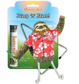 Meowijuana Jump 'n' Jamb - Get Wild Sloth Refillable Catnip Cat Toy