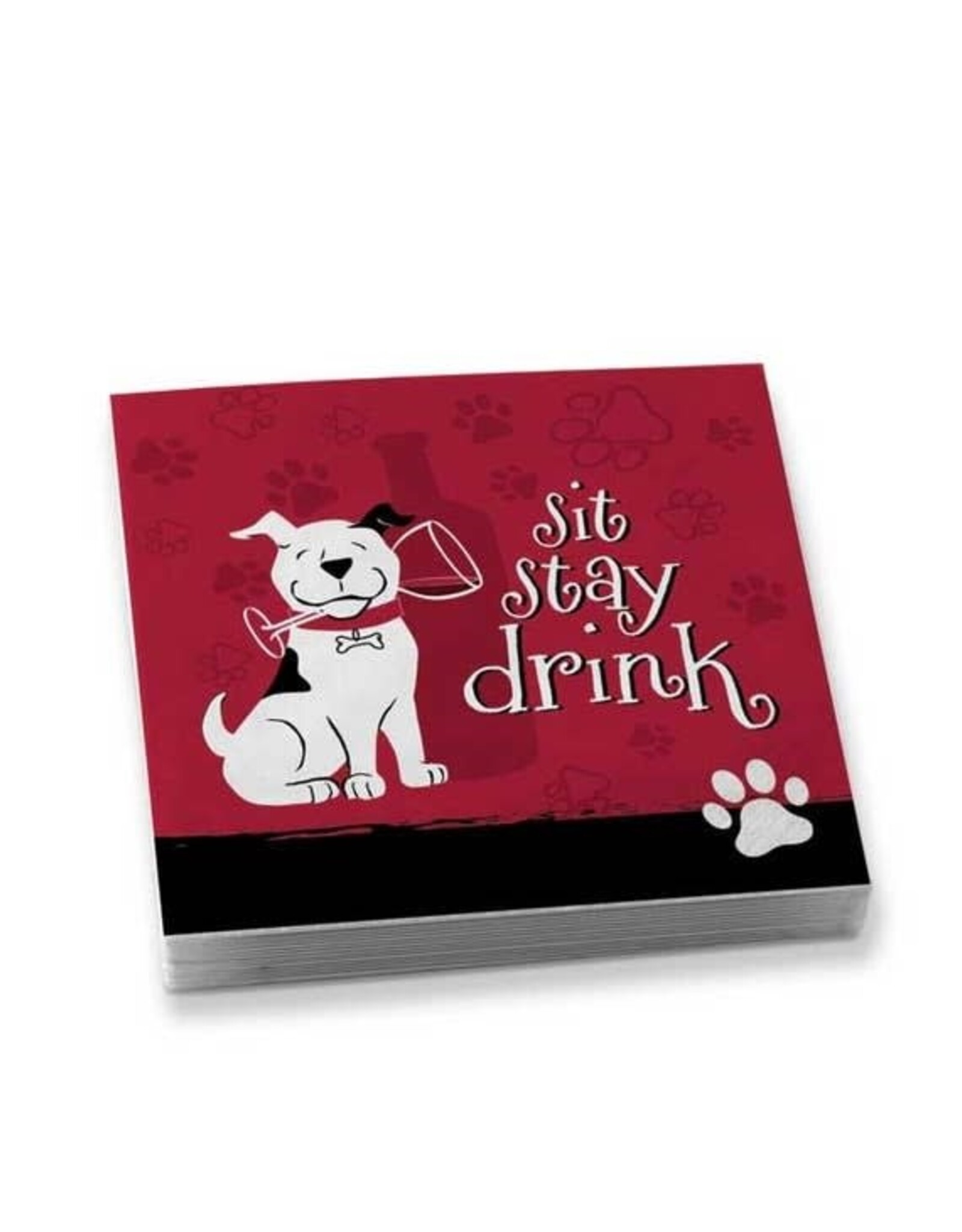 Sit, Stay, Drink Beverage Napkins Set of 20