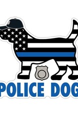 Dog Speak 3" Decal Police Dog