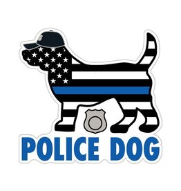 Dog Speak 3" Decal Police Dog