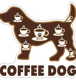 Dog Speak 3" Decal Coffee Dog