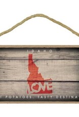 Rope Sign: Idaho - State Outline with "Love" and State Motto