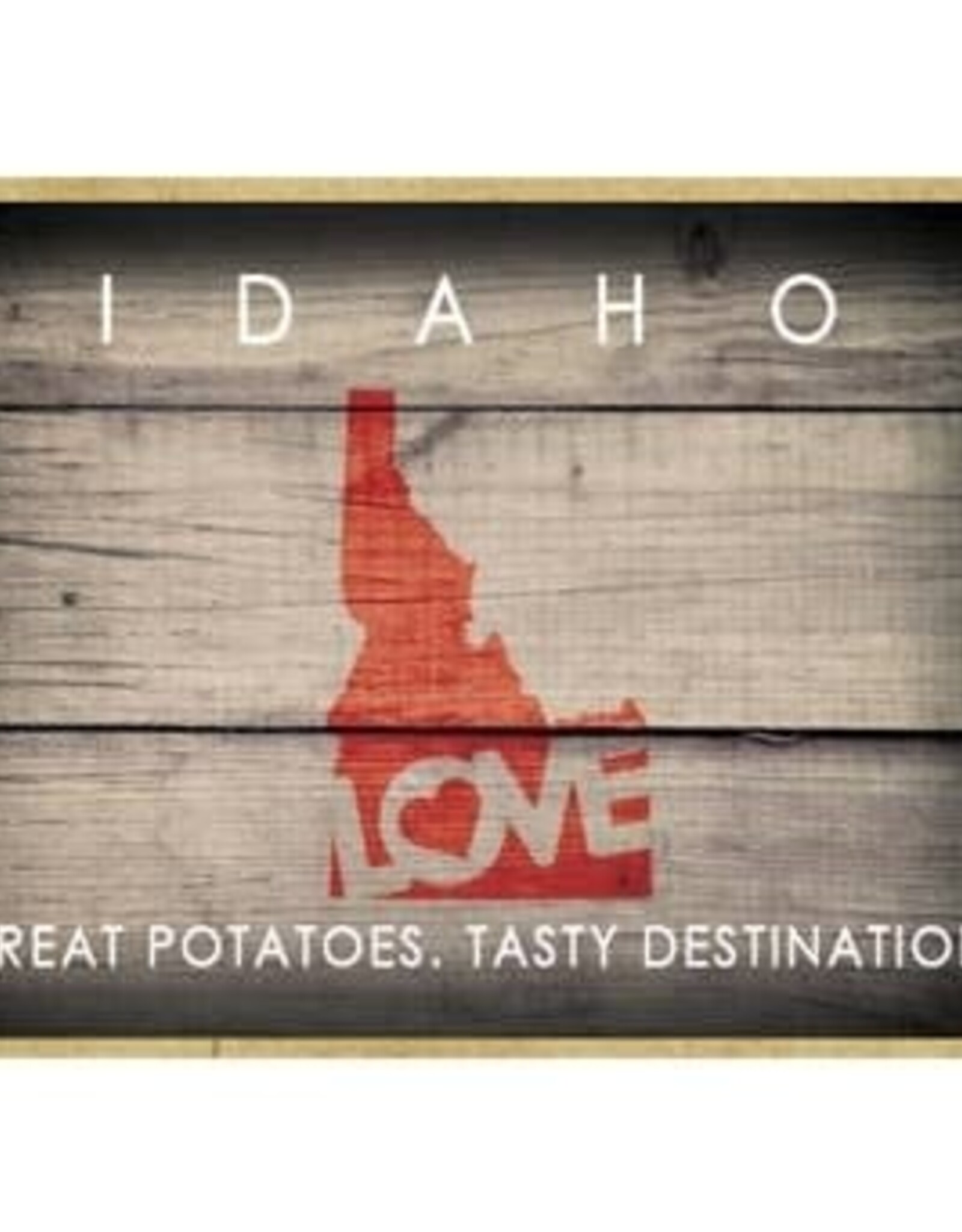 Dog Is Good Refrigerator Magnet - Idaho - State Outline with "Love" and State Motto