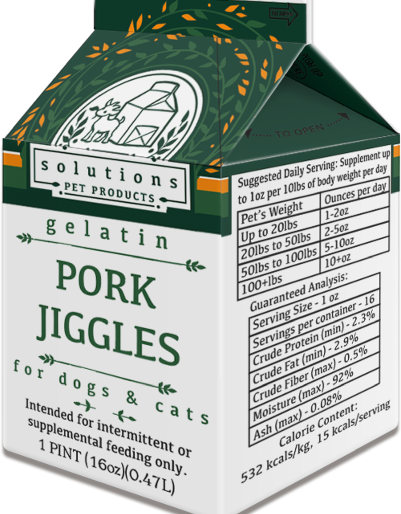 Solutions Pet Products Solutions Pork Jiggles - Bone Broth