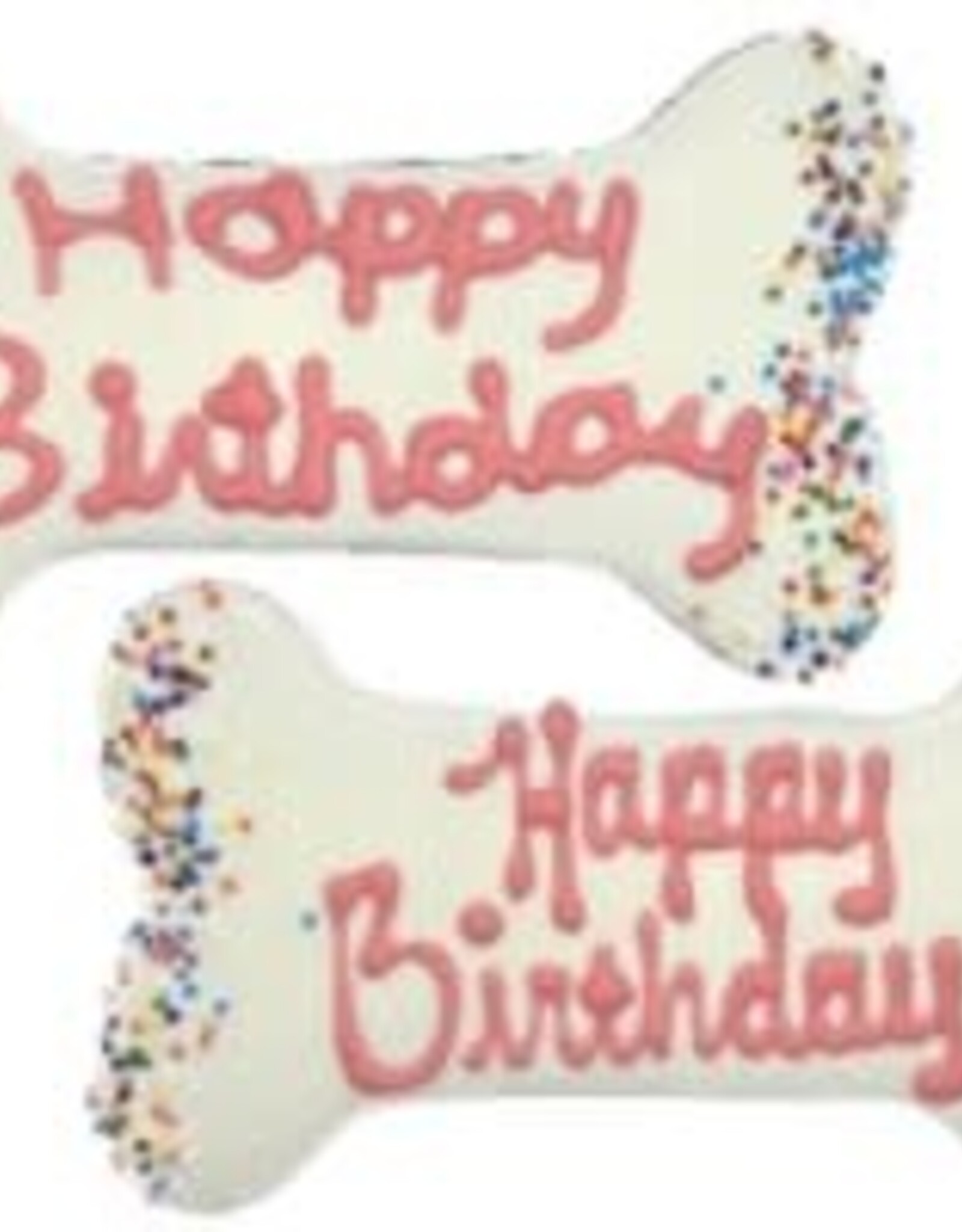 Preppy Puppy Birthday Bone Pink 5.5"