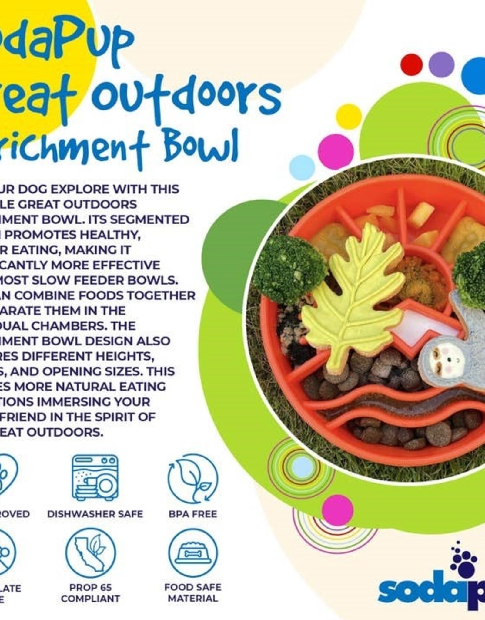 SodaPup SodaPup Great Outdoors Ebowl Enrichment Slow Feeder Bowl