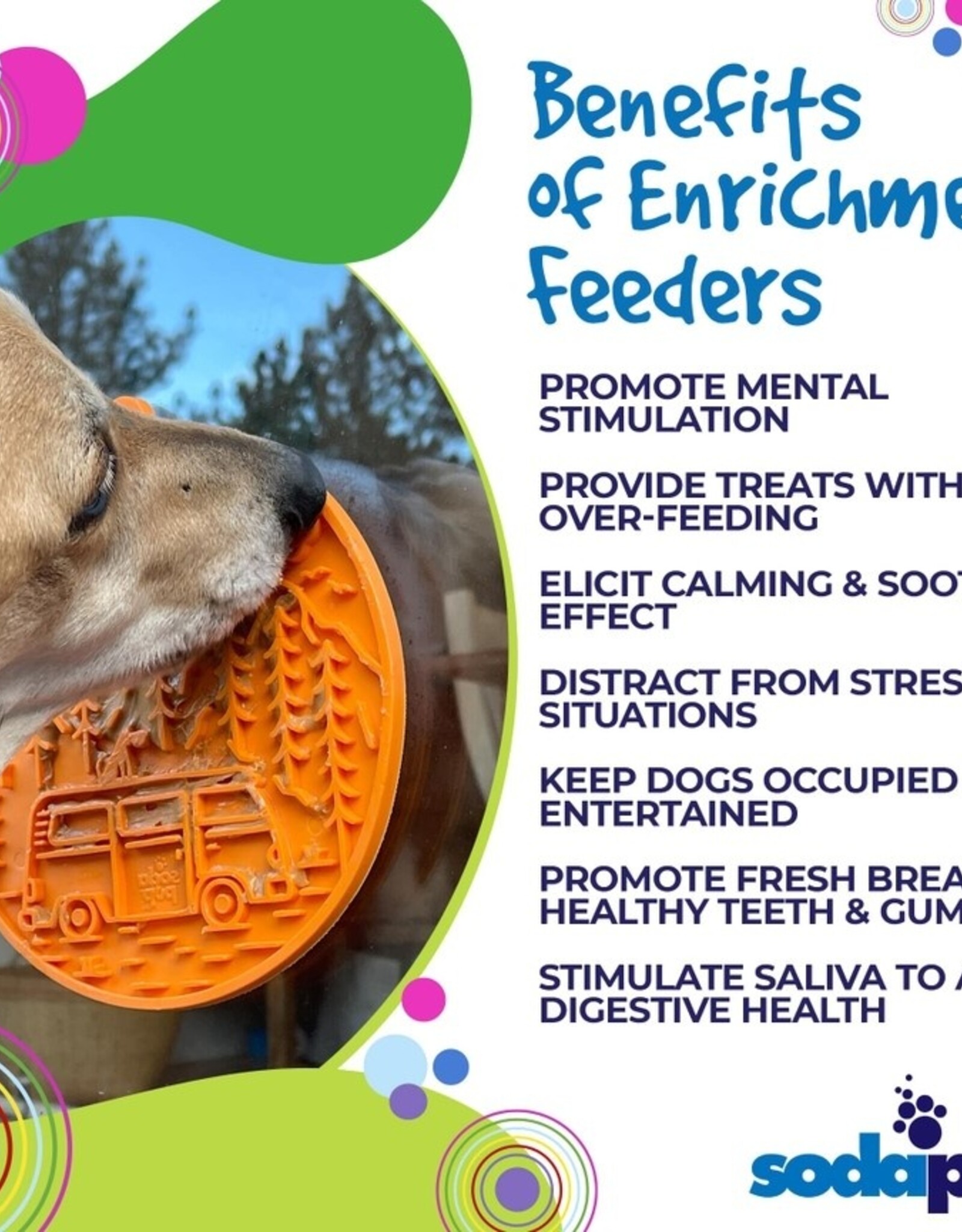 SodaPup SodaPup Camp Emat Enrichment Lick Mat with Suction Cups