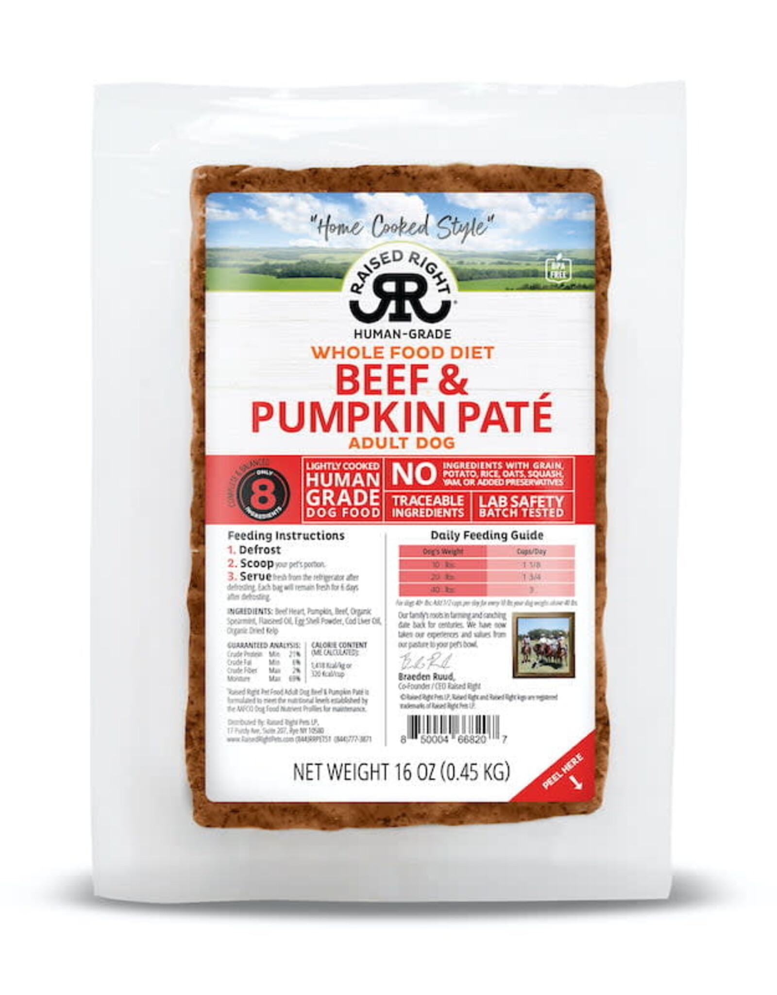 Raised Right Raised Right Beef & Pumpkin