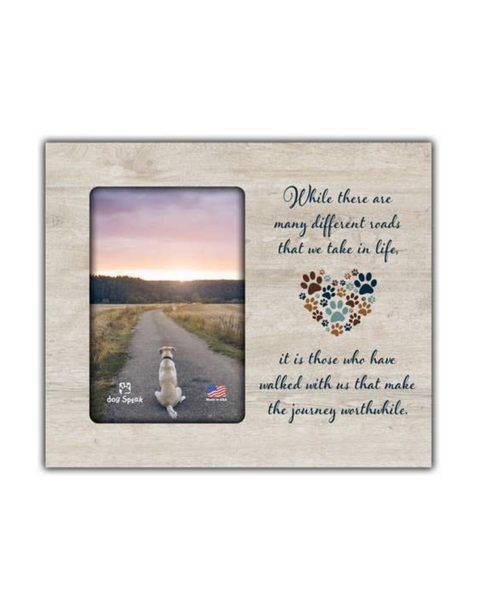 Dog Speak Dog Speak Vertical Wood Frame - Different Roads
