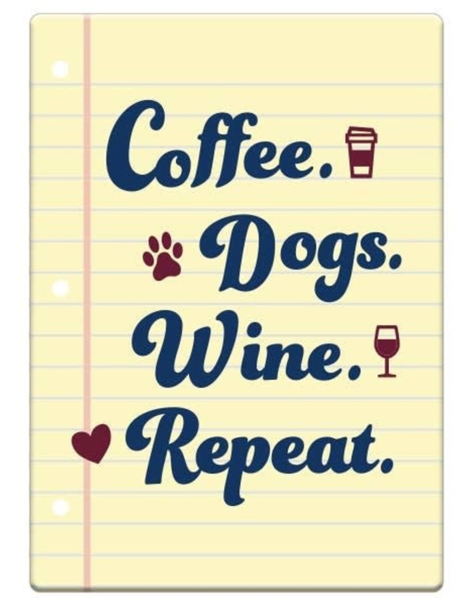 Dog Speak Dog Speak Refrigerator Magnet - Coffee. Dogs. Wine. Repeat