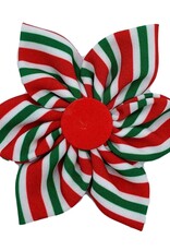 Holiday Peppermint Stripe Pinwheel Collar Attachment