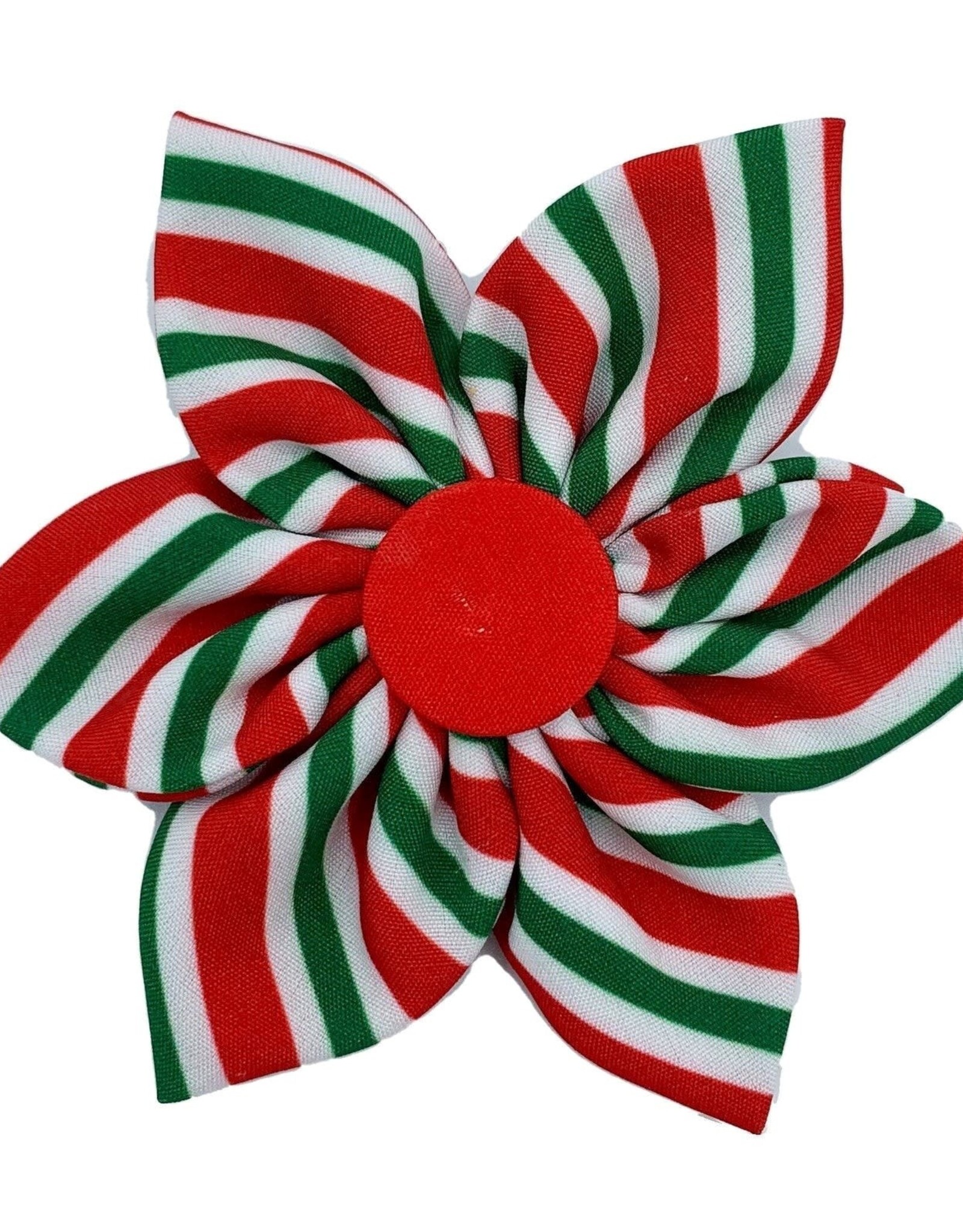 Holiday Peppermint Stripe Pinwheel Collar Attachment
