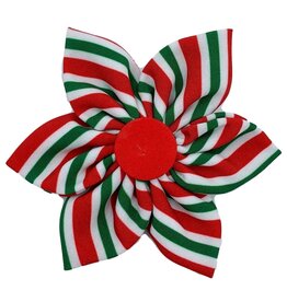 Holiday Peppermint Stripe Pinwheel Collar Attachment