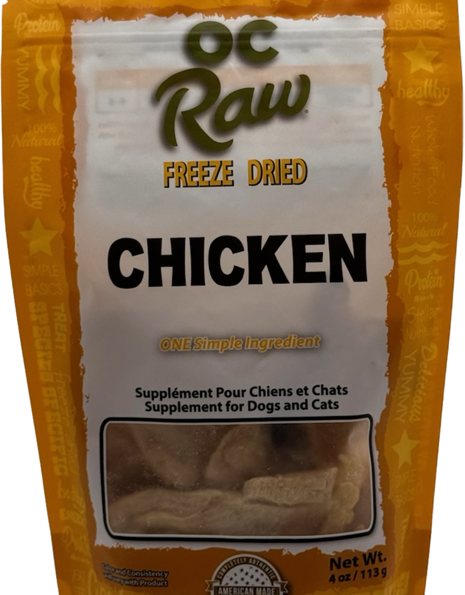 OC Raw Dog OC Raw Freeze Dried Chicken Nuggets Dog Treat 4oz