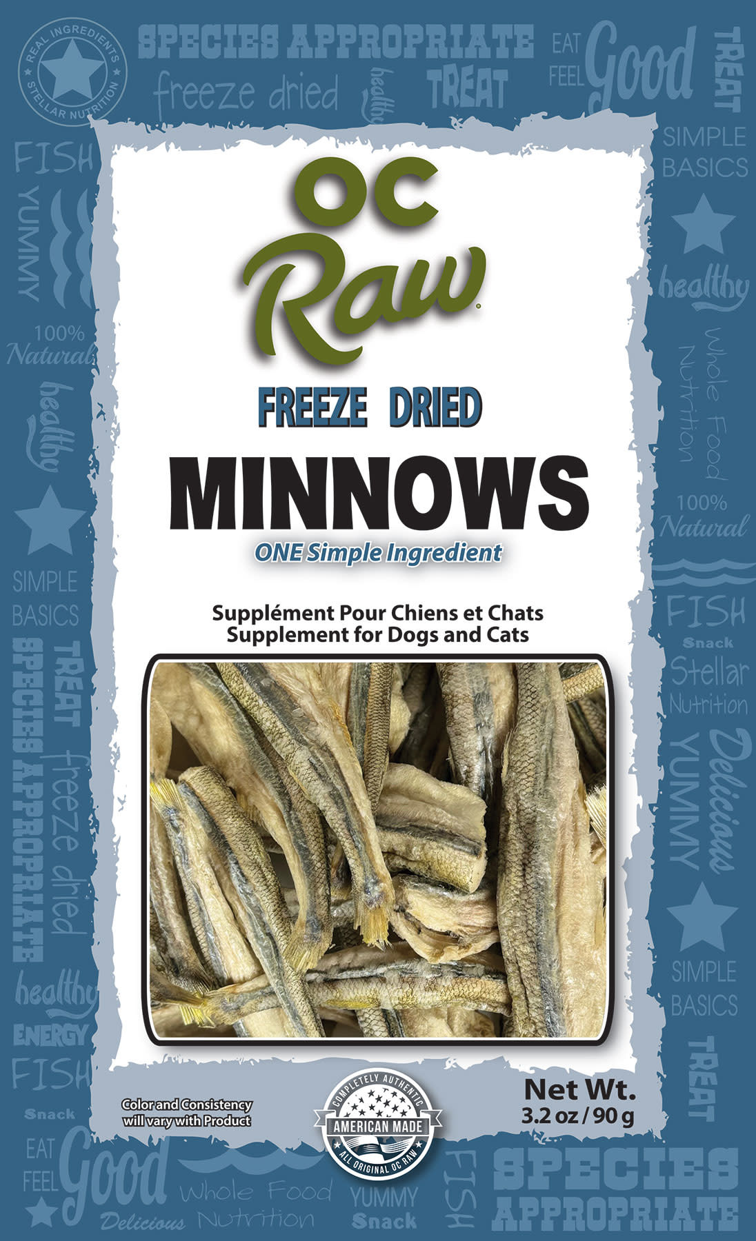 oc raw freeze dried minnows 32oz