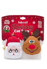 Fabcat Holiday Santa & Reindeer 2 Pack