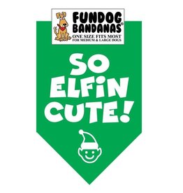 Dog Bandana - Holiday So Elfin Cute!