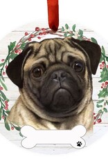 Pug Fawn Ornament