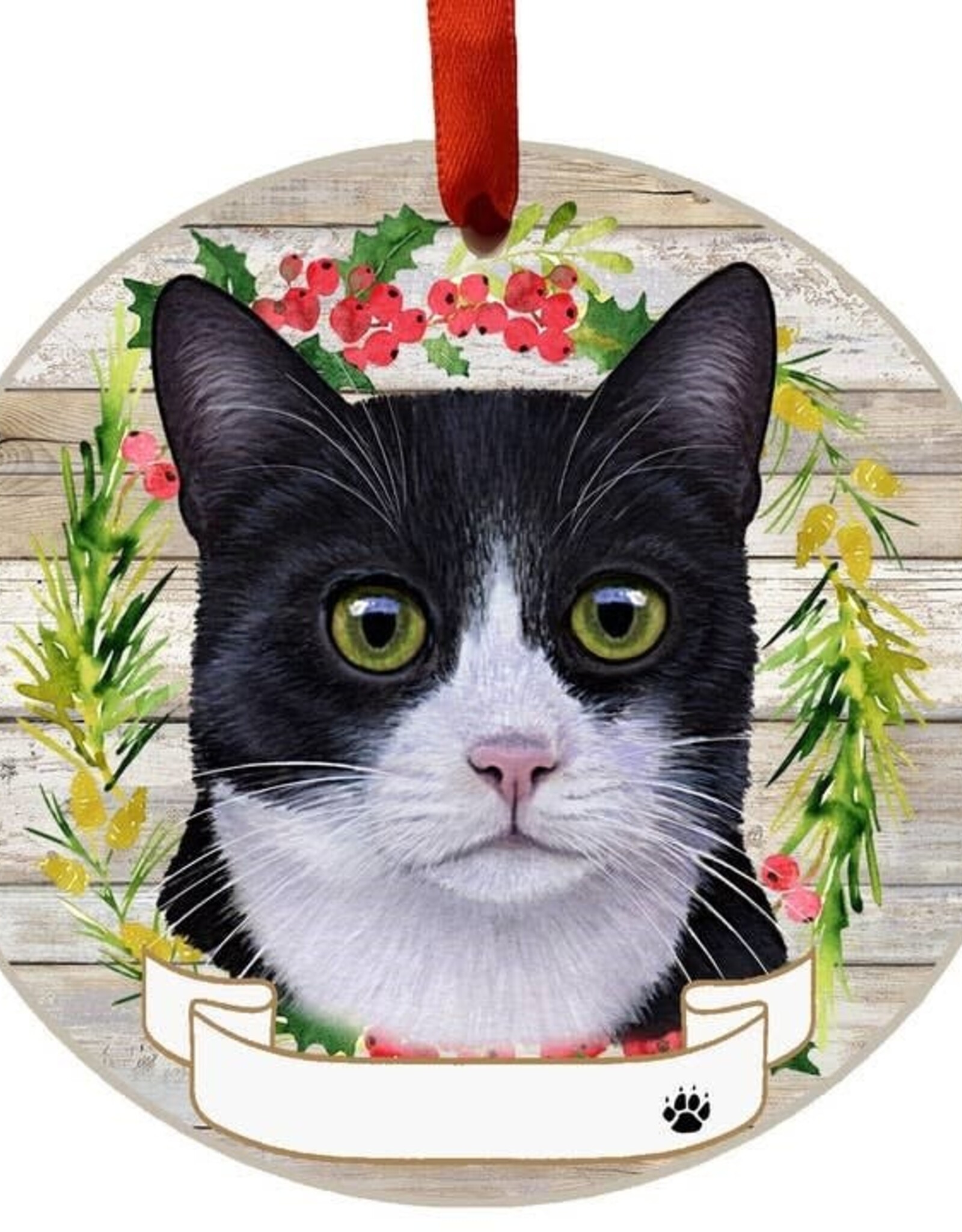 Cat - Black & White (Tuxedo) Ornament