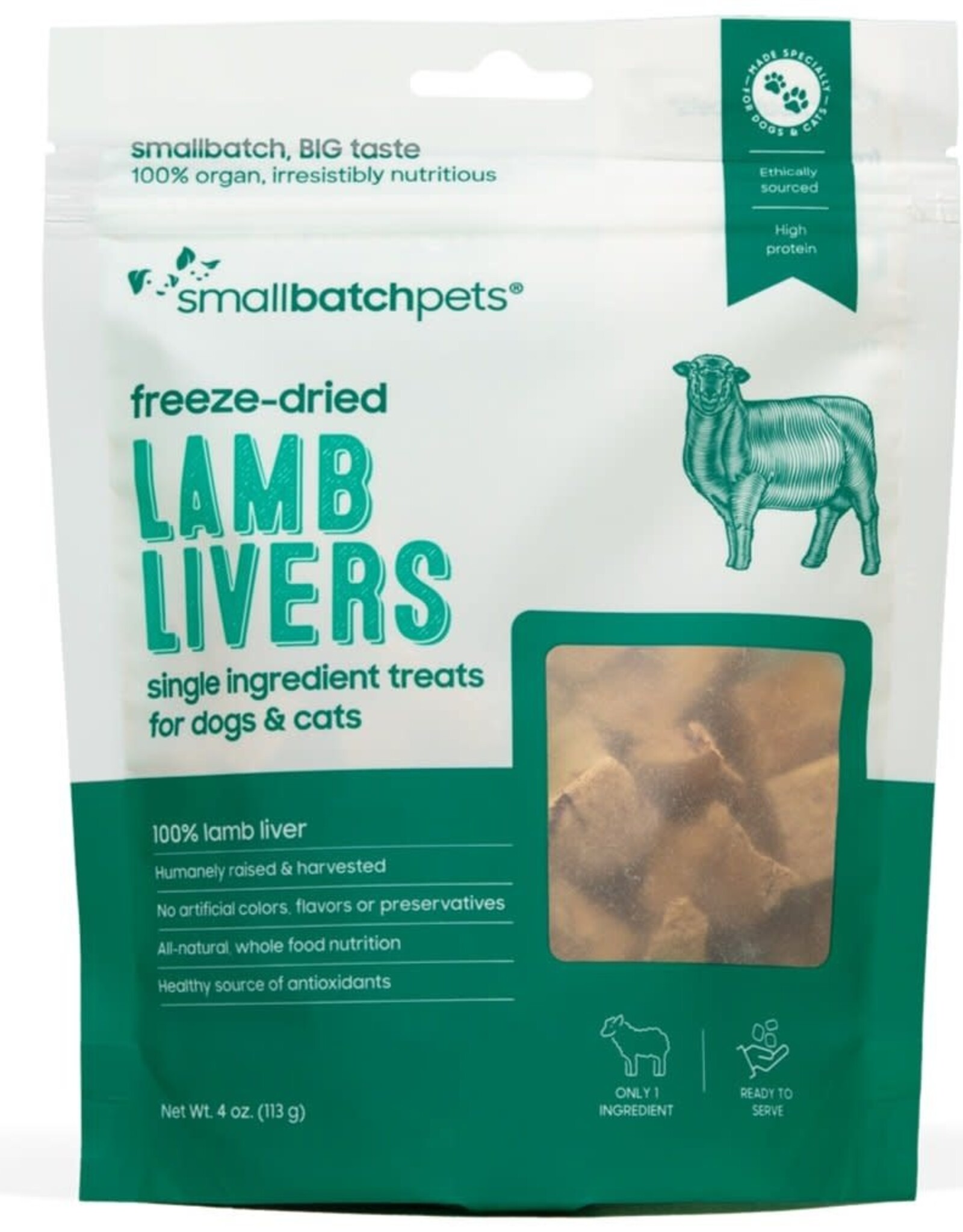 Smallbatch Smallbatch Lamb Liver Treats 4oz