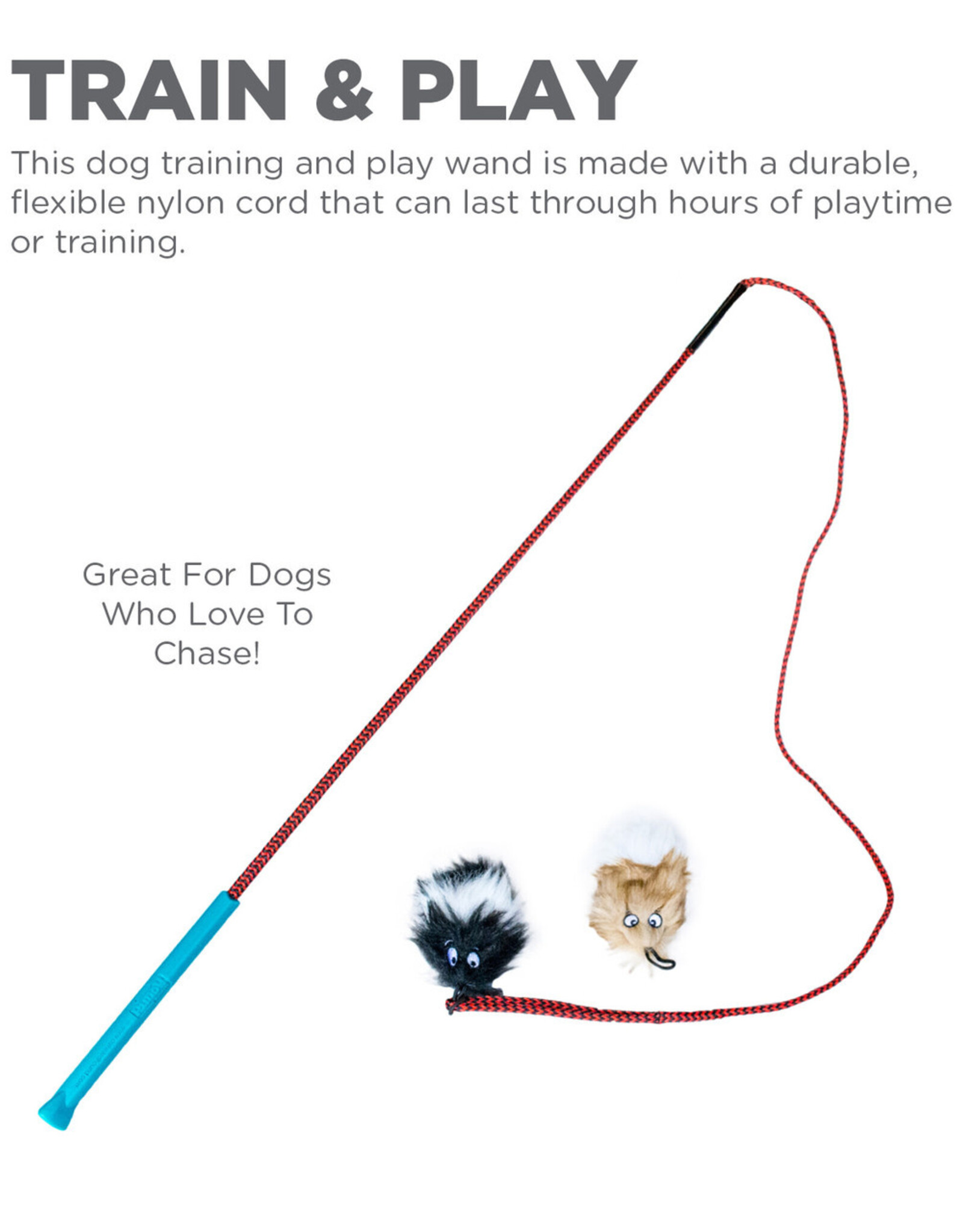 Tail Teaser Dog Wand Lure Toy
