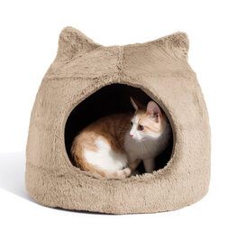 Outward Hound Meow Hut Fur Cat Bed 17x17