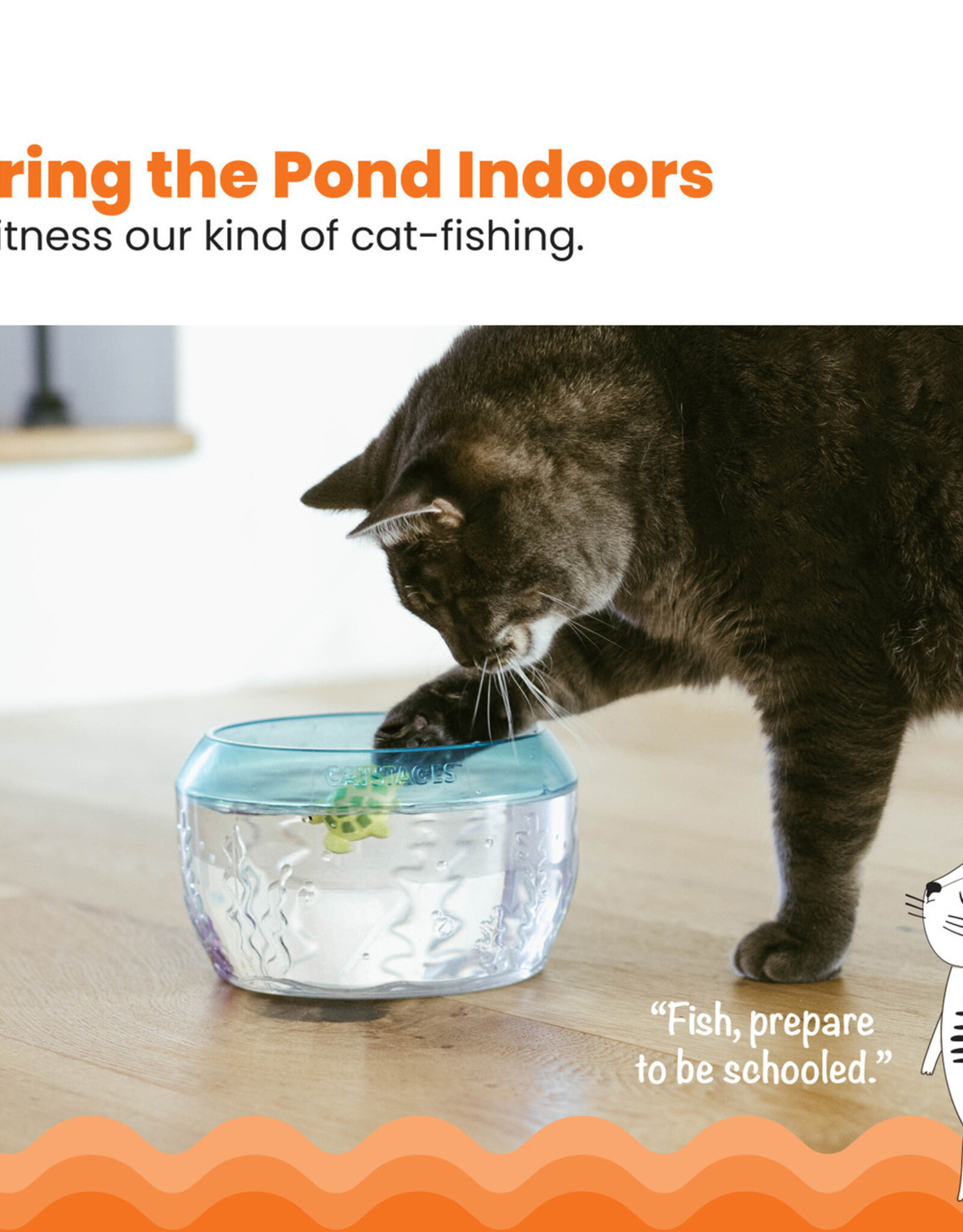 Outward Hound Meow-smerizing Fish Bowl Cat Toy