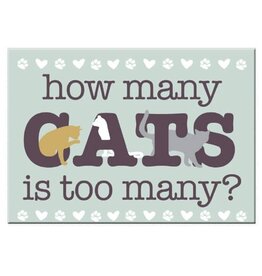 Dog Speak Dog Speak Refrigerator Magnet - How Many Cats is Too Many
