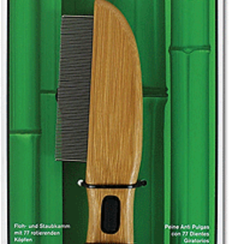 Bamboo Rotating Pin Flea Comb