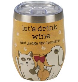 Judge the Humans Stainless Wine Tumbler