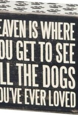 Heaven is Where You Get to See All The Dogs - Box Sign