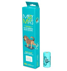 Messy Mutts Advanced BioRecycle™ Dog Poop Bags, 8 Refill Rolls, 120 Bag Count