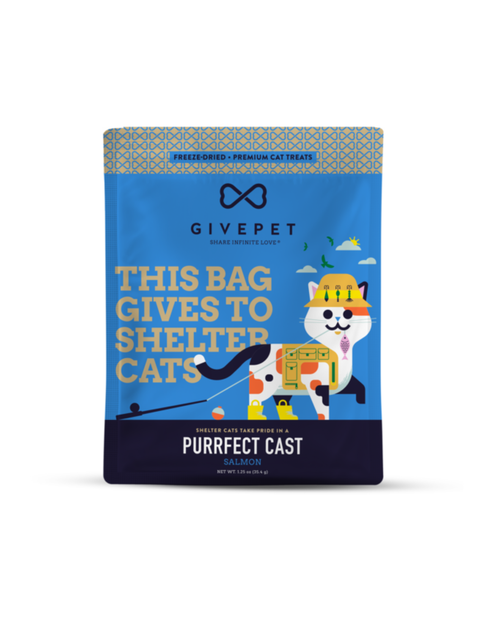 GivePet GivePet Purrfect Cast - Freeze-Dried Salmon