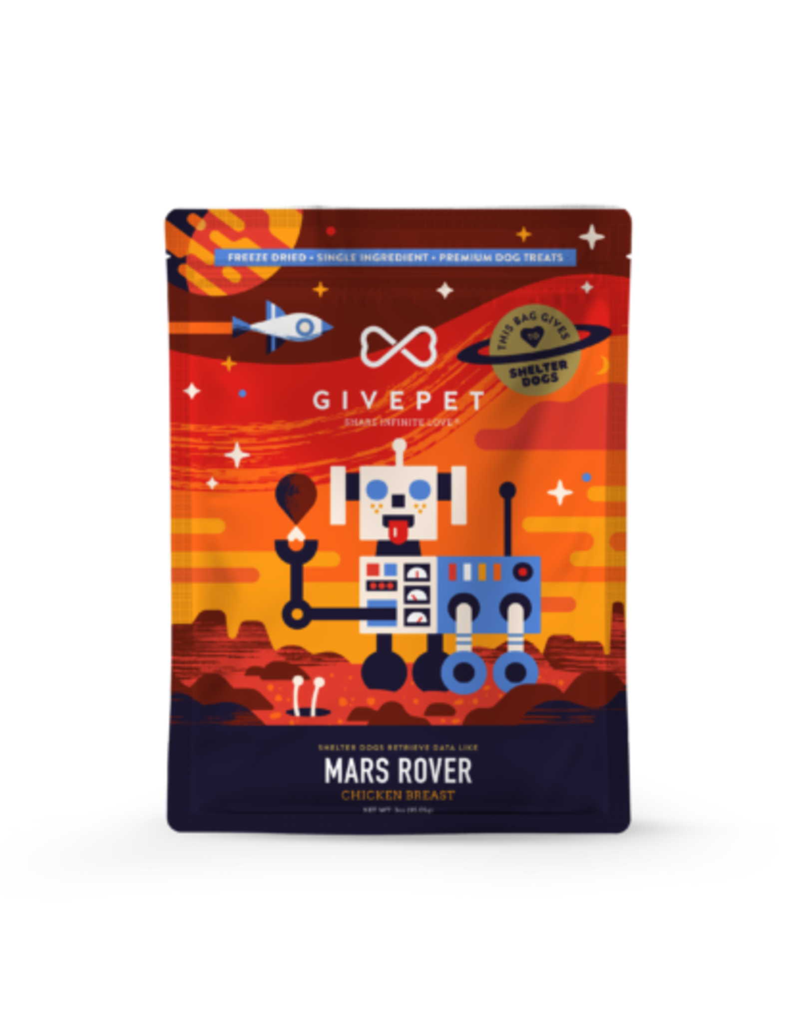 GivePet GivePet Mars Rover 3oz - Freeze-Dried Chicken