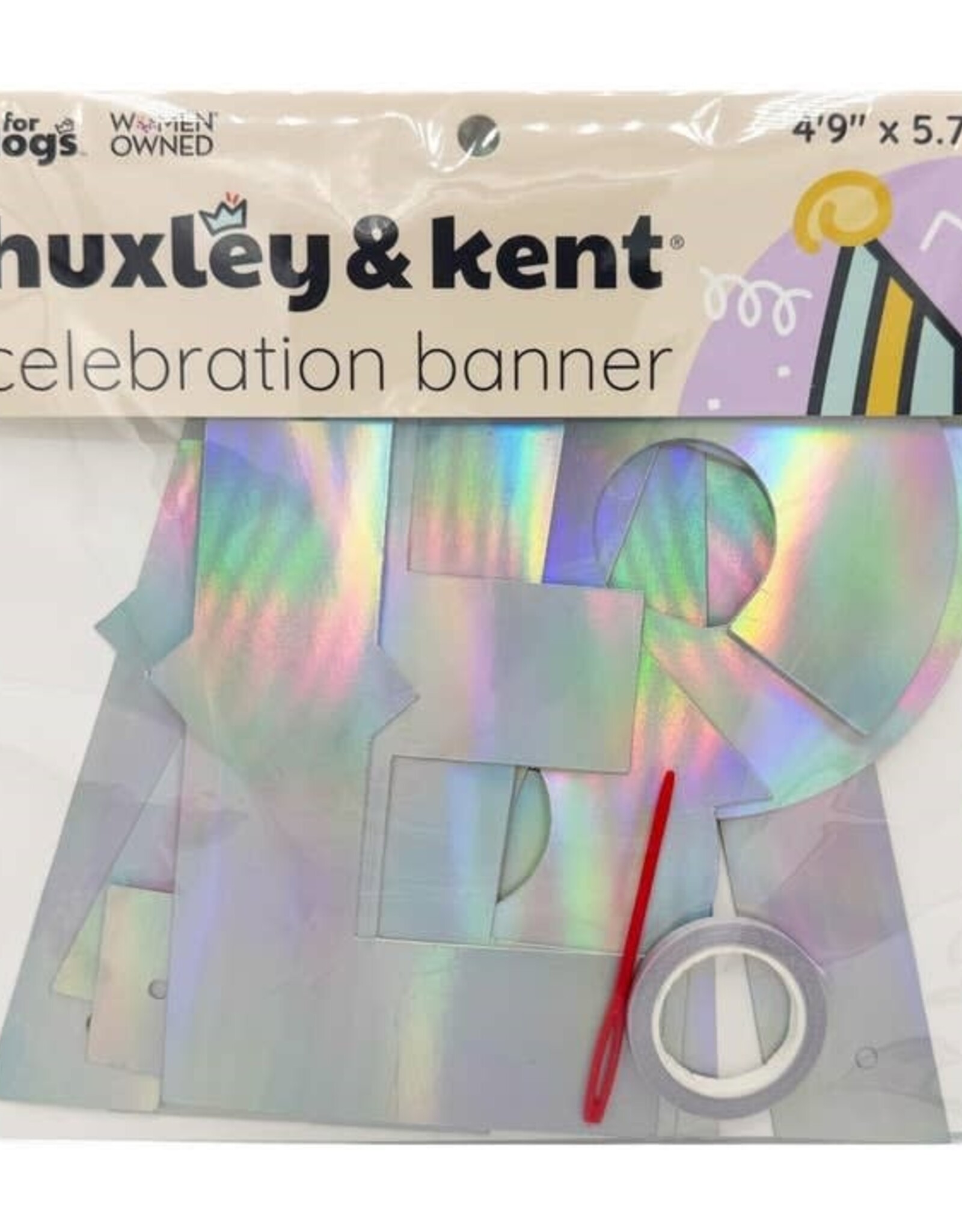 Huxley & Kent Let's Pawty Iridescent Celebration Banner