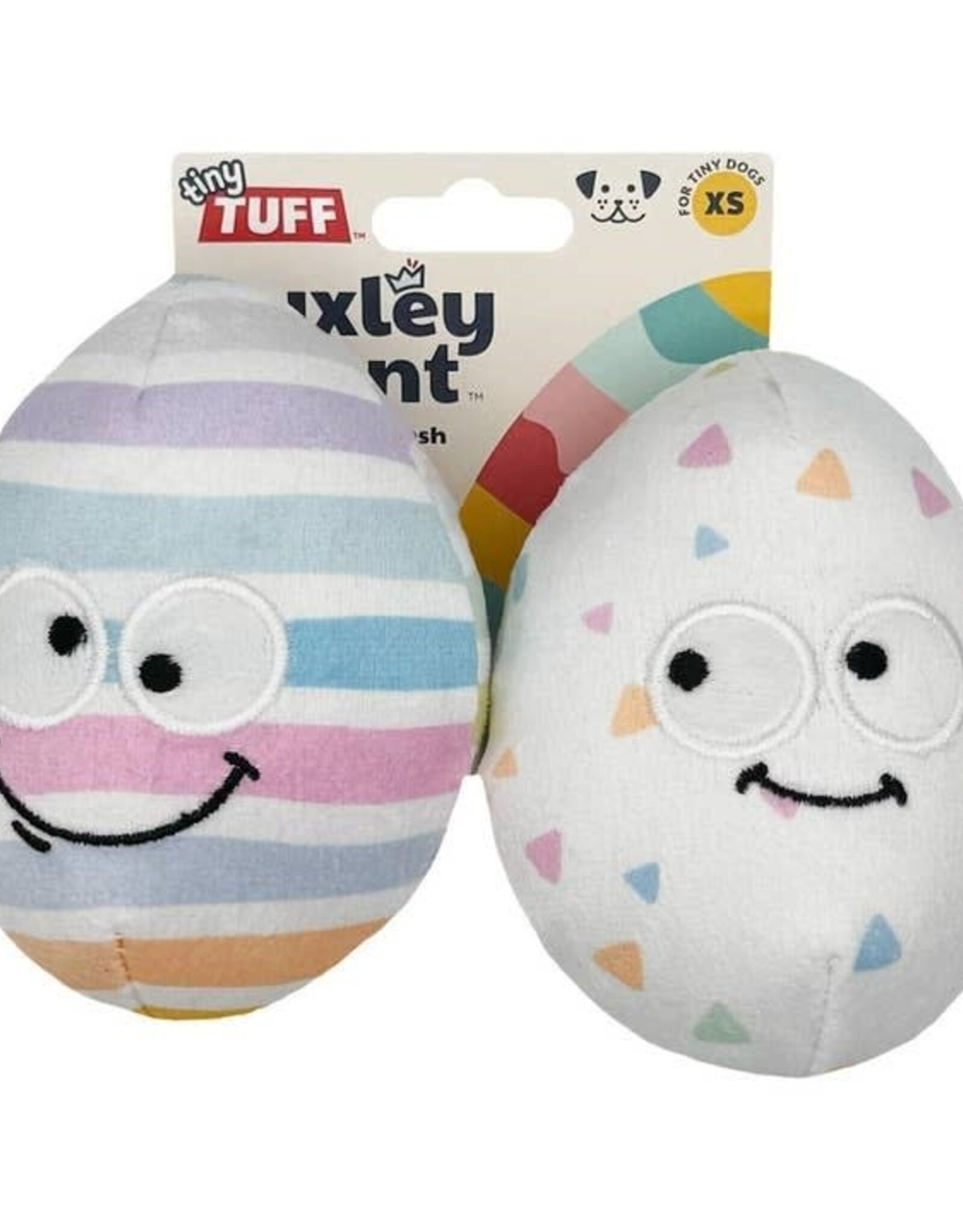 Huxley & Kent Tiny Tuff Squeaky Eggs 2 Pack Dog Toy