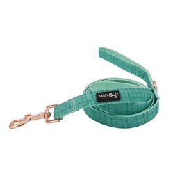 Sassy Woof Sassy Woof Wag Your Teal Fabric Leash